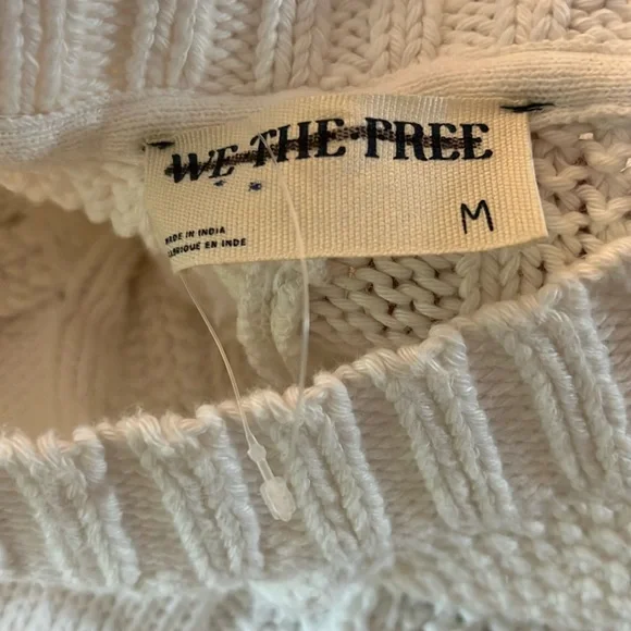Free People White Cable Knit Sweater - Picture 8 of 8